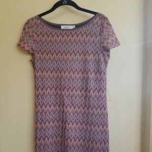 Grifflin Scoop Neck Zig Zag Dress NWOT